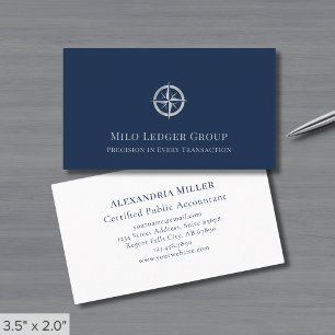 Blue Luxury Logo Visitenkarte