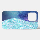 Blue Luxury Moderne Gradientengalaxie Glitzer Star Case-Mate iPhone Hülle (Rückseite (Horizontal))