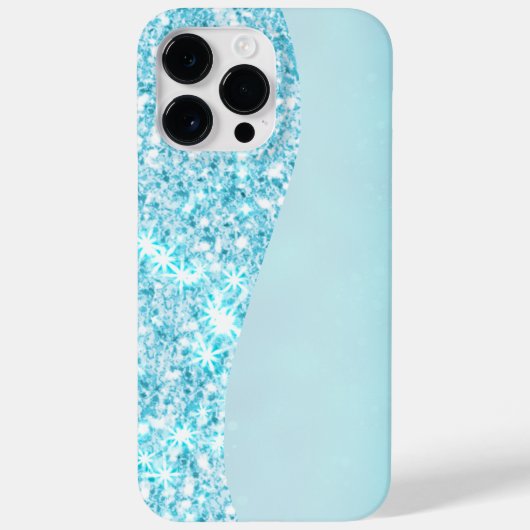 Blue Luxury Moderne Gradientengalaxie Glitzer Star Case-Mate iPhone Hülle (Rückseite)