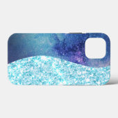 Blue Luxury Moderne Gradientengalaxie Glitzer Star Case-Mate iPhone Hülle (Rückseite (Horizontal))