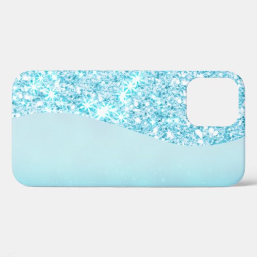 Blue Luxury Moderne Gradientengalaxie Glitzer Star Case-Mate iPhone Hülle (Rückseite (Horizontal))