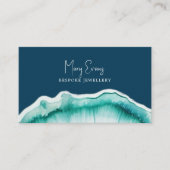 Blue Luxus-Agile-Stil Wirkung Visitenkarte (Vorderseite)