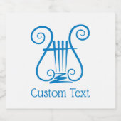 Blue Lyre Bierflaschenetikett (Einzelnes Label)