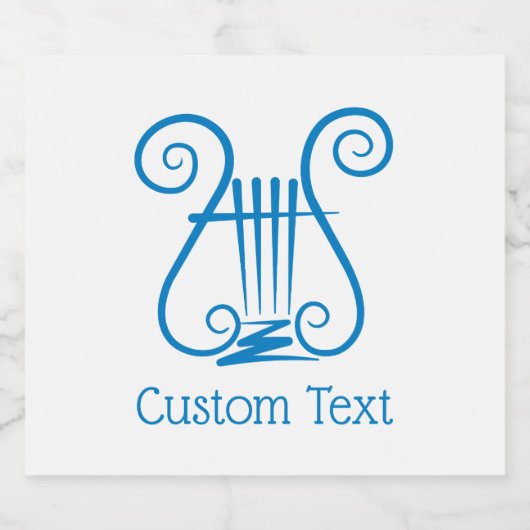 Blue Lyre Bierflaschenetikett (Einzelnes Label)