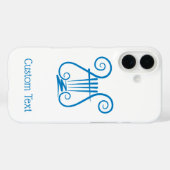 Blue Lyre Case-Mate iPhone Hülle (Rückseite (Horizontal))