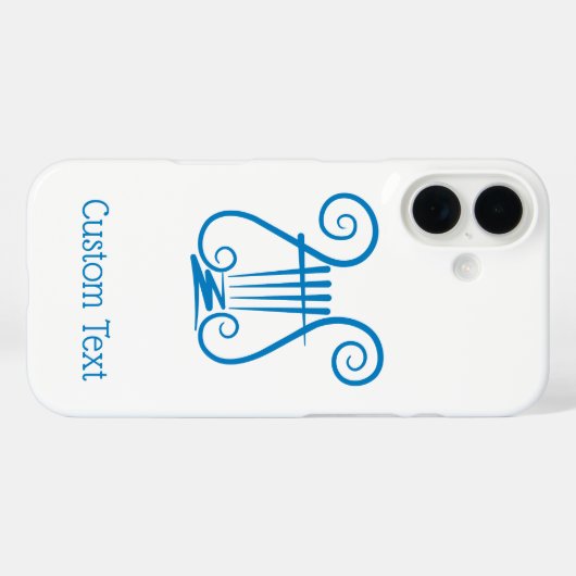 Blue Lyre Case-Mate iPhone Hülle (Rückseite (Horizontal))