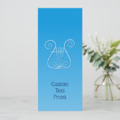 Blue Lyre Einladung (Stehend Vorderseite)