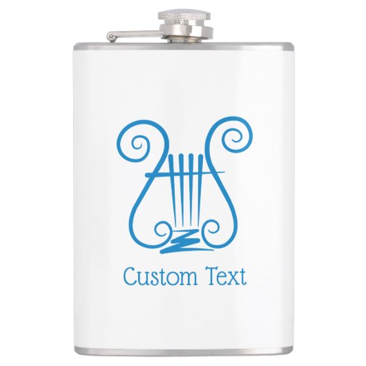 Blue Lyre Flachmann (Vorderseite)