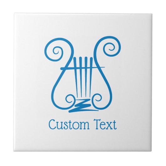 Blue Lyre Fliese (Vorderseite)