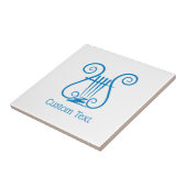 Blue Lyre Fliese (Seite)