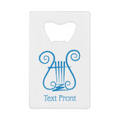 Blue Lyre Geldbeutel Flaschenöffner (Vorderseite)