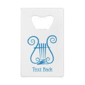 Blue Lyre Geldbeutel Flaschenöffner (Rückseite)