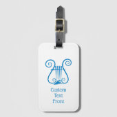 Blue Lyre Gepäckanhänger (Vorderseite Vertikal)