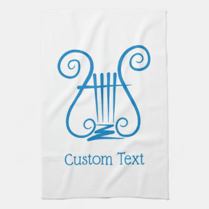 Blue Lyre Geschirrtuch