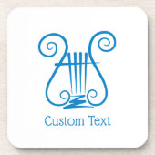 Blue Lyre Getränkeuntersetzer (Vorderseite)