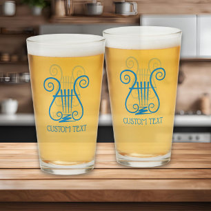 Blue Lyre Glas