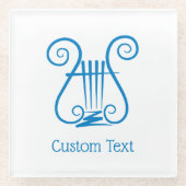 Blue Lyre Glasuntersetzer (Vorderseite)