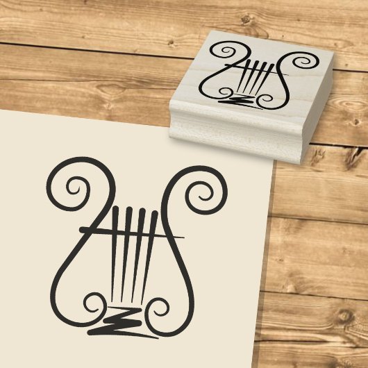 Blue Lyre Gummistempel