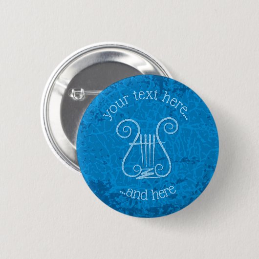 Blue Lyre Hintergrund Button (Vorne & Hinten)