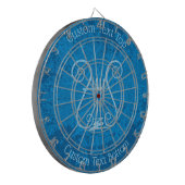 Blue Lyre Hintergrund Dartscheibe (Vorderseite Links)