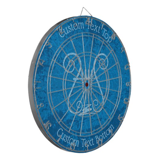 Blue Lyre Hintergrund Dartscheibe (Vorderseite Links)