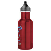 Blue Lyre Hintergrund Edelstahlflasche (Rechts)