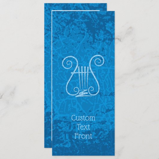 Blue Lyre Hintergrund Einladung (Vorne/Hinten)