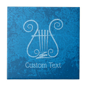 Blue Lyre Hintergrund Fliese
