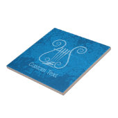 Blue Lyre Hintergrund Fliese (Seite)
