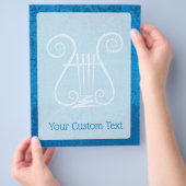 Blue Lyre Hintergrund Flyer (Hand)