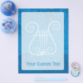 Blue Lyre Hintergrund Flyer (Einzeln)