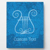 Blue Lyre Hintergrund Fotoplatte (Vorderseite)