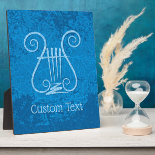 Blue Lyre Hintergrund Fotoplatte