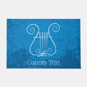 Blue Lyre Hintergrund Fußmatte (Vorderseite)