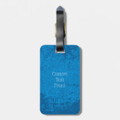 Blue Lyre Hintergrund Gepäckanhänger (Rückseite vertikal)