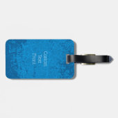 Blue Lyre Hintergrund Gepäckanhänger (Rückseite horizontal)