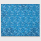 Blue Lyre Hintergrund Geschenkpapier (Flach)