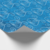 Blue Lyre Hintergrund Geschenkpapier (Ecke)
