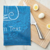 Blue Lyre Hintergrund Geschirrtuch (Viertel Falte)