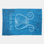 Blue Lyre Hintergrund Geschirrtuch (Horizontal)