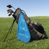 Blue Lyre Hintergrund Golfhandtuch (Gras)