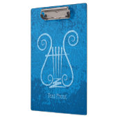 Blue Lyre Hintergrund Klemmbrett (Links)