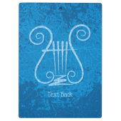 Blue Lyre Hintergrund Klemmbrett (Rückseite)