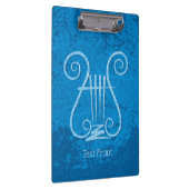 Blue Lyre Hintergrund Klemmbrett (Rechts)