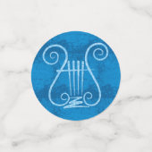 Blue Lyre Hintergrund Konfetti (Klein Vorderseite)
