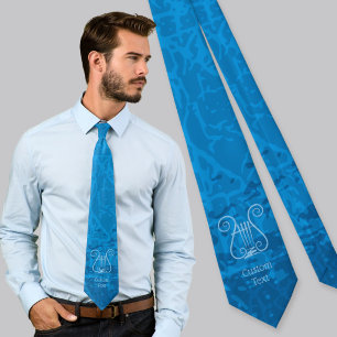 Blue Lyre Hintergrund Krawatte