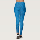 Blue Lyre Hintergrund Leggings (Rückseite)
