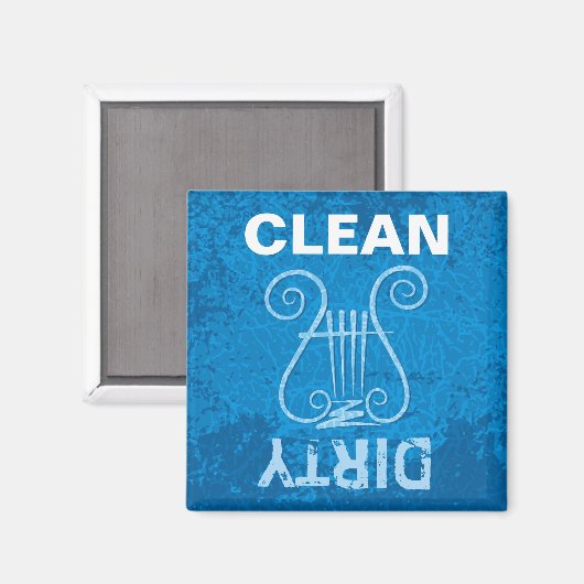 Blue Lyre Hintergrund Magnet (Vorderseite/Rückseite)