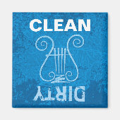 Blue Lyre Hintergrund Magnet (Vorne)
