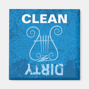 Blue Lyre Hintergrund Magnet